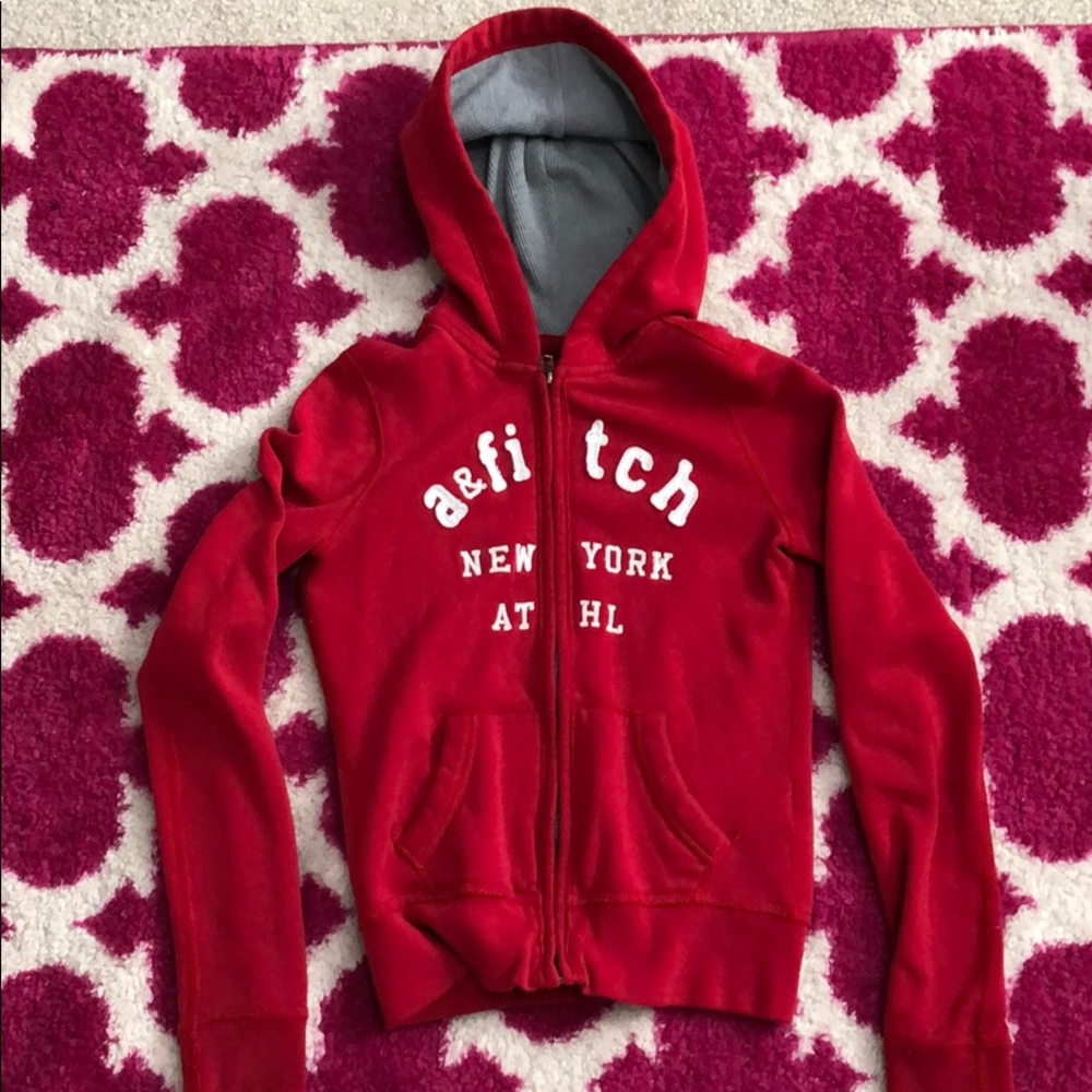Abercrombie Red ZIP Hoodie